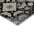 5' X 8' Black And Beige Floral Medallion Washable Area Rug With UV Protection