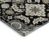 5' X 8' Black And Beige Floral Medallion Washable Area Rug With UV Protection