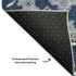 5' X 8' Blue And Ivory Floral Medallion Washable Area Rug With UV Protection