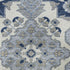 5' X 8' Blue And Ivory Floral Medallion Washable Area Rug With UV Protection