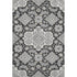 5' X 8' Charcoal And Gray Floral Medallion Washable Area Rug With UV Protection