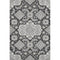 8' X 10' Charcoal And Gray Floral Medallion Washable Area Rug With UV Protection