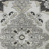 8' X 10' Charcoal And Gray Floral Medallion Washable Area Rug With UV Protection