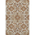 5' X 8' Copper And Beige Floral Medallion Washable Area Rug With UV Protection