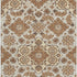 5' X 8' Copper And Beige Floral Medallion Washable Area Rug With UV Protection