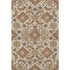 5' X 8' Copper And Beige Floral Medallion Washable Area Rug With UV Protection