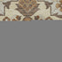 8' Copper And Beige Floral Medallion Washable Round Rug With UV Protection