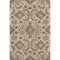 8' X 10' Copper And Beige Floral Medallion Washable Area Rug With UV Protection