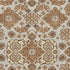 8' X 10' Copper And Beige Floral Medallion Washable Area Rug With UV Protection