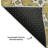 5' X 8' Gold And Ivory Floral Medallion Washable Area Rug With UV Protection