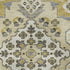 5' X 8' Gold And Ivory Floral Medallion Washable Area Rug With UV Protection