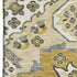 5' X 8' Gold And Ivory Floral Medallion Washable Area Rug With UV Protection