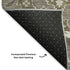 5' X 8' Coffee And Gray Floral Medallion Washable Area Rug With UV Protection