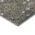 5' X 8' Coffee And Gray Floral Medallion Washable Area Rug With UV Protection