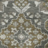 5' X 8' Coffee And Gray Floral Medallion Washable Area Rug With UV Protection