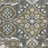 5' X 8' Coffee And Gray Floral Medallion Washable Area Rug With UV Protection
