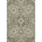 5' X 8' Sage And Copper Floral Medallion Washable Area Rug With UV Protection