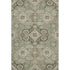 5' X 8' Sage And Copper Floral Medallion Washable Area Rug With UV Protection