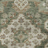 5' X 8' Sage And Copper Floral Medallion Washable Area Rug With UV Protection