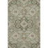 5' X 8' Sage And Copper Floral Medallion Washable Area Rug With UV Protection