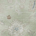 8' Artichoke Green Brown And Blue Floral Washable Round Rug With UV Protection