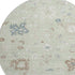 8' Artichoke Green Brown And Blue Floral Washable Round Rug With UV Protection