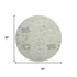 8' Artichoke Green Brown And Blue Floral Washable Round Rug With UV Protection