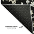 5' X 8' Black And Ivory Floral Washable Area Rug With UV Protection