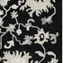 5' X 8' Black And Ivory Floral Washable Area Rug With UV Protection