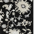 5' X 8' Black And Ivory Floral Washable Area Rug With UV Protection