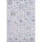 5' X 8' Lavender And Gray Floral Washable Area Rug With UV Protection