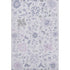 5' X 8' Lavender And Gray Floral Washable Area Rug With UV Protection
