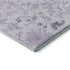 5' X 8' Lavender And Gray Floral Washable Area Rug With UV Protection