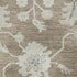 8' Taupe Ivory And Gray Floral Washable Round Rug With UV Protection
