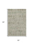 5' X 8' Beige And Taupe Geometric Washable Area Rug With UV Protection