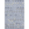 5' X 8' Blue And Ivory Geometric Washable Area Rug With UV Protection