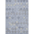 5' X 8' Blue And Ivory Geometric Washable Area Rug With UV Protection