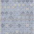 5' X 8' Blue And Ivory Geometric Washable Area Rug With UV Protection