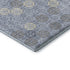 8' X 10' Blue And Ivory Geometric Washable Area Rug With UV Protection