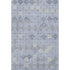 8' X 10' Blue And Ivory Geometric Washable Area Rug With UV Protection
