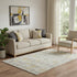 5' X 8' Ivory Gold And Gray Geometric Washable Area Rug With UV Protection