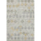5' X 8' Ivory Gold And Gray Geometric Washable Area Rug With UV Protection