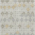 5' X 8' Ivory Gold And Gray Geometric Washable Area Rug With UV Protection