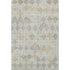 5' X 8' Ivory Gold And Gray Geometric Washable Area Rug With UV Protection