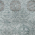 8' Teal And Gray Geometric Washable Round Rug With UV Protection