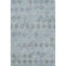 8' X 10' Teal And Gray Geometric Washable Area Rug With UV Protection