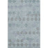 8' X 10' Teal And Gray Geometric Washable Area Rug With UV Protection