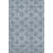 5' X 8' Blue Gray And Ivory Damask Washable Area Rug With UV Protection