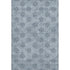 5' X 8' Blue Gray And Ivory Damask Washable Area Rug With UV Protection