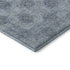5' X 8' Blue Gray And Ivory Damask Washable Area Rug With UV Protection
